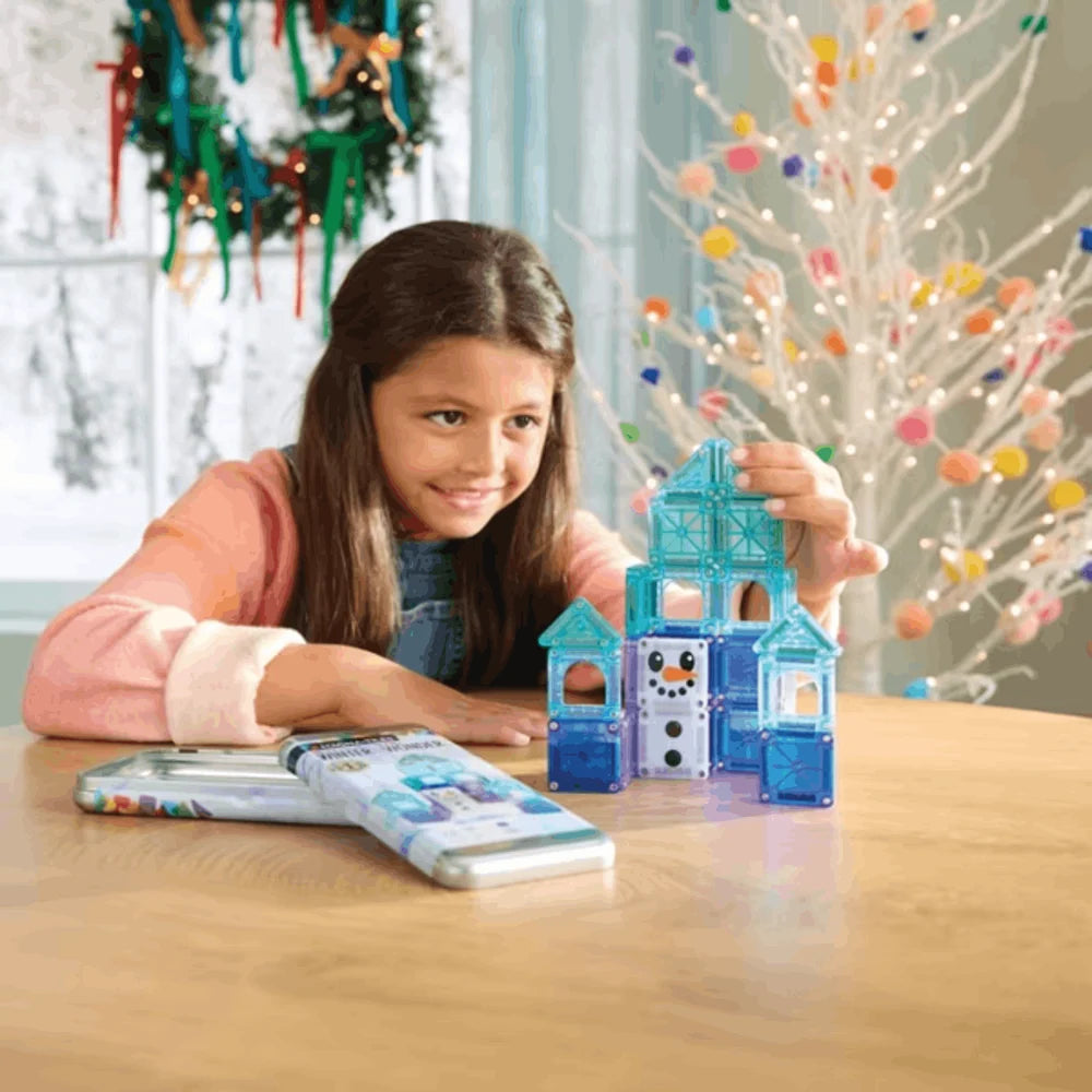 MAGNA-TILES | MicroMAGS Winter Wonder Travel Set 26pc