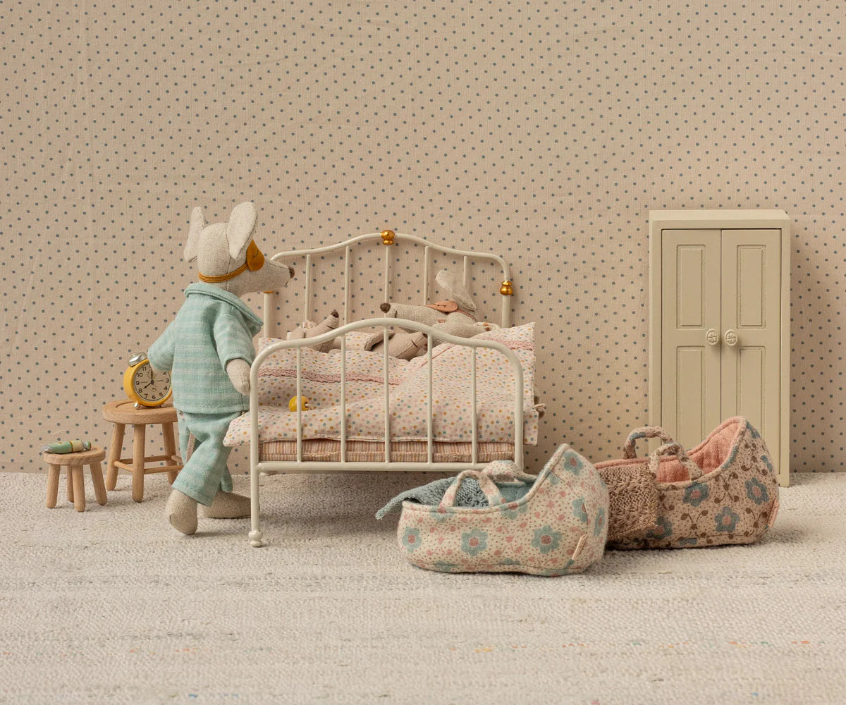 MAILEG | Vintage Double Bed Off White