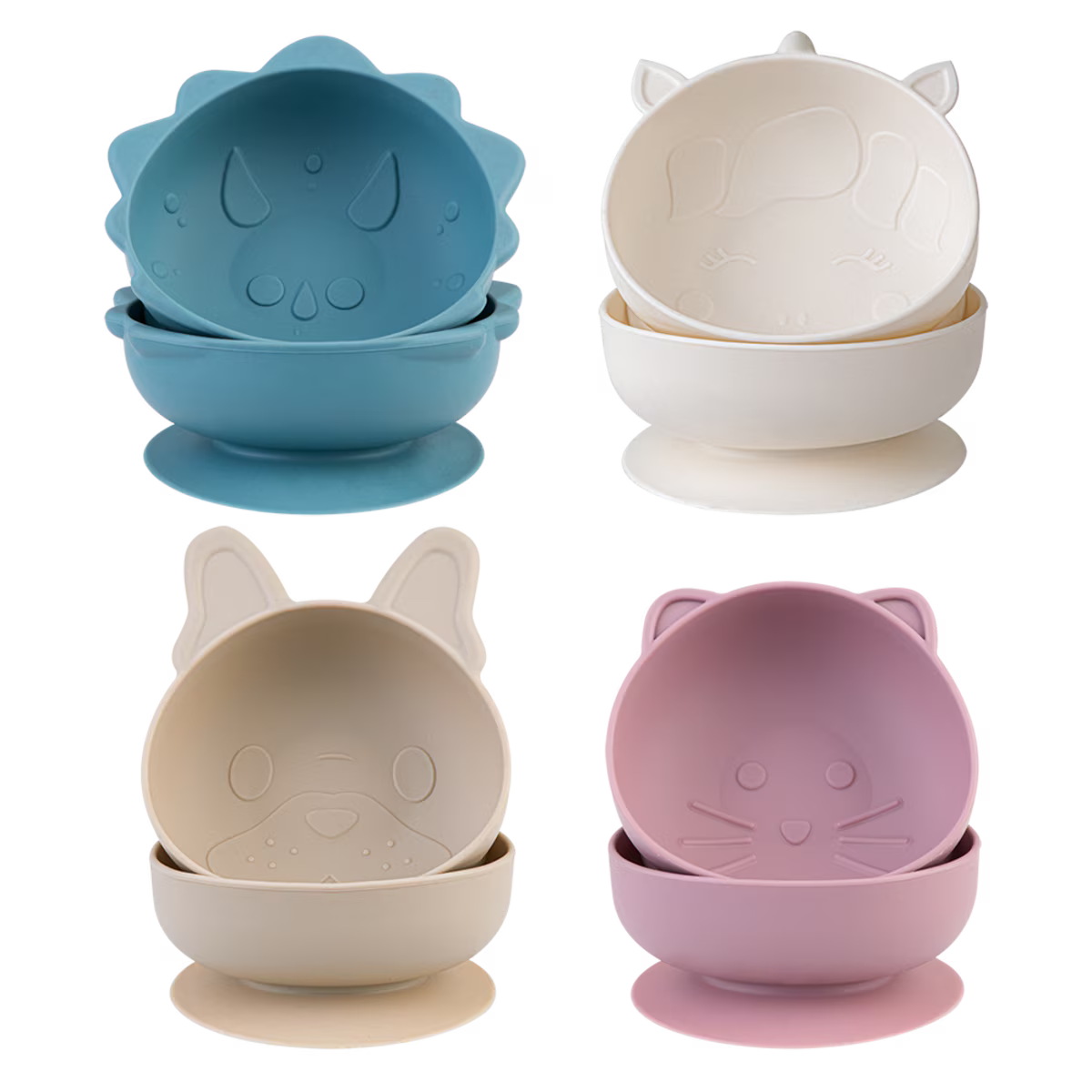 MELII | Luxe Silicone Suction Bowl 2pk