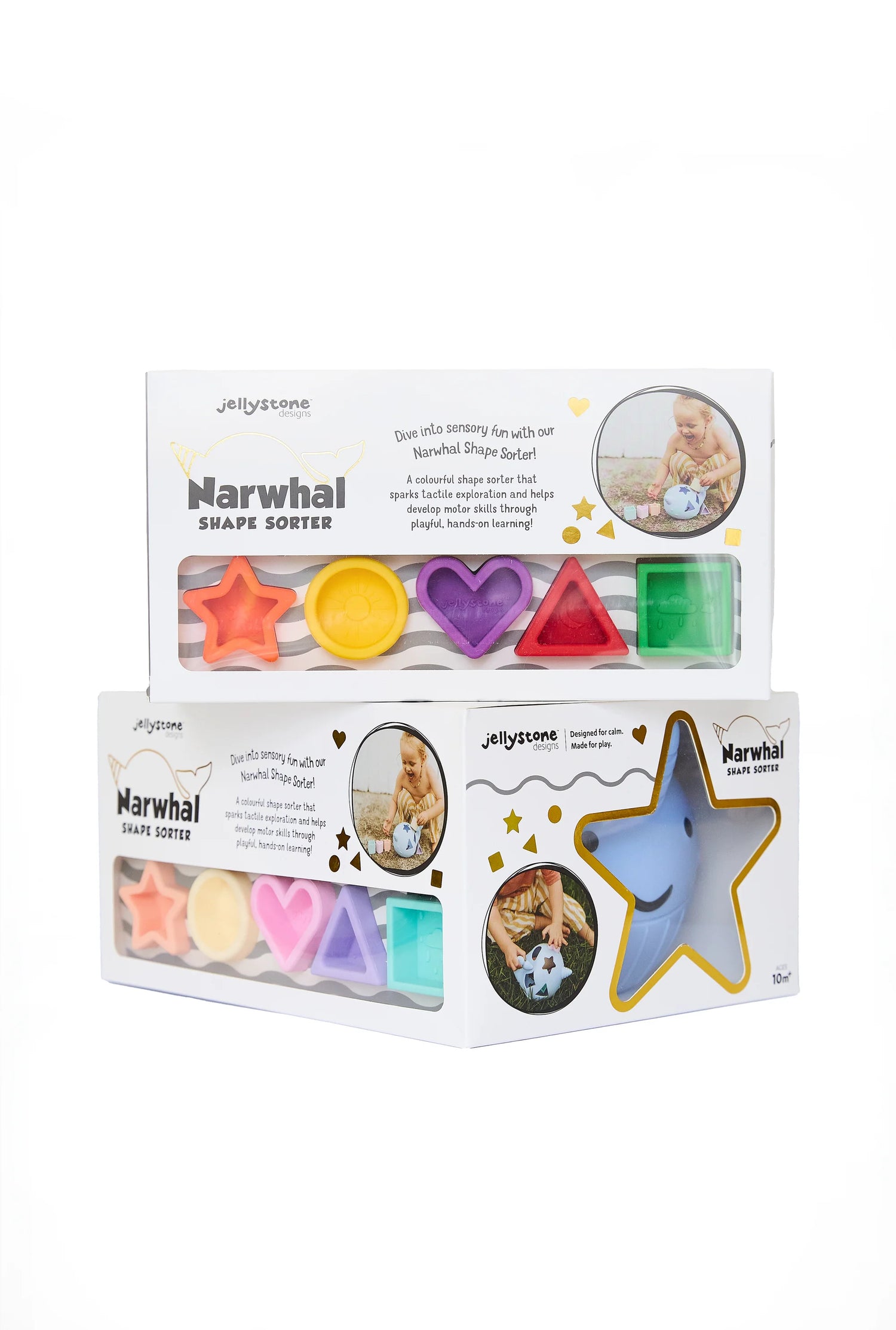 JELLYSTONE DESIGNS | Narwhal Shape Sorter | Bright