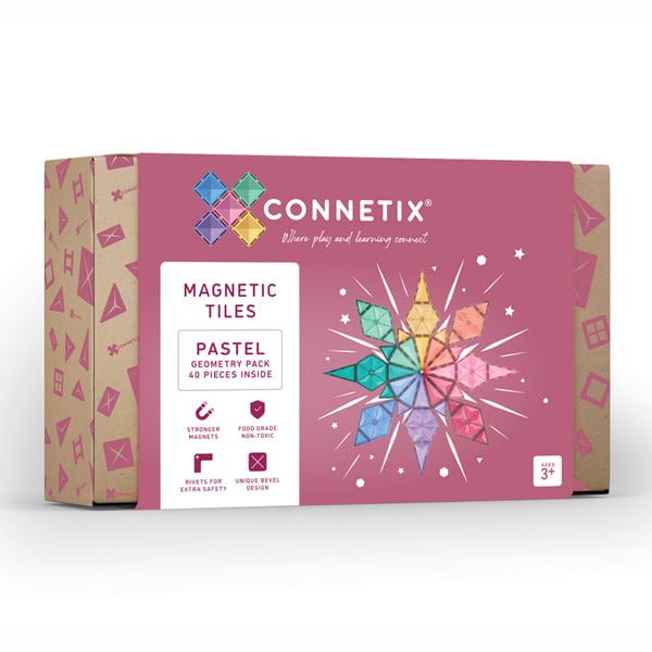 CONNETIX | Pastel Geometry Pack | 40 Pieces