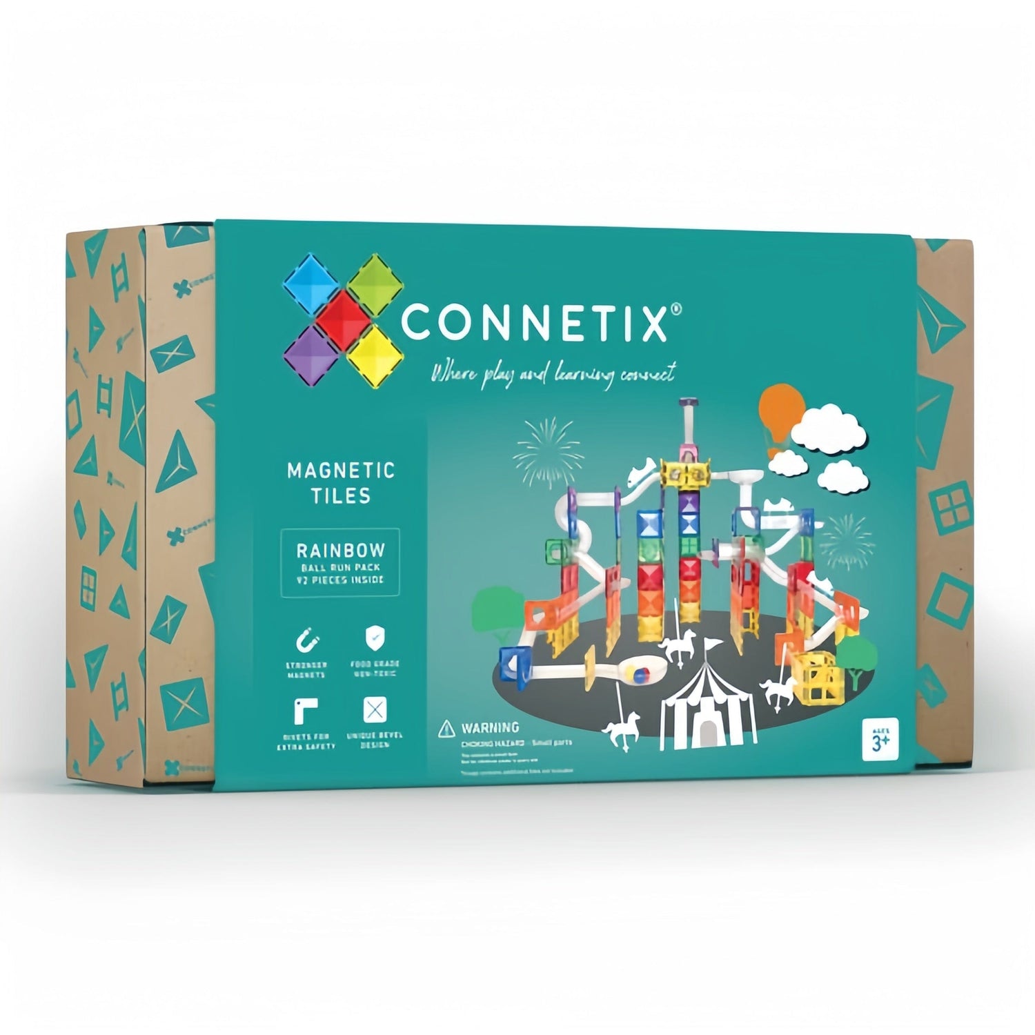 CONNETIX | Rainbow Ball Run Pack | 92 Pieces