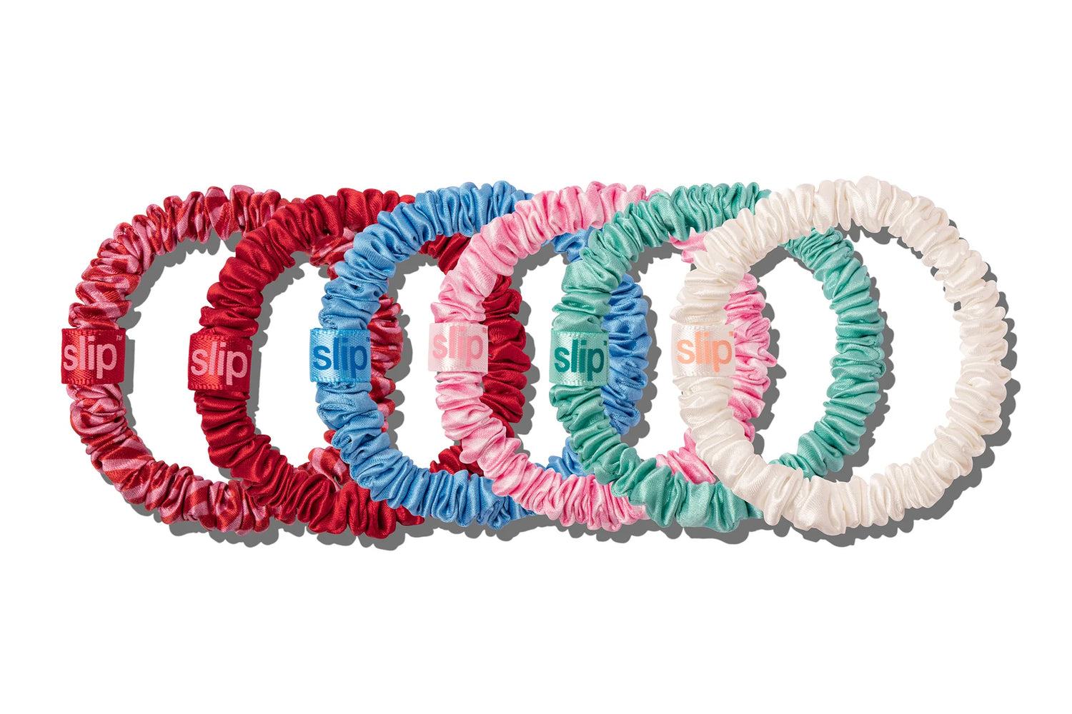 SLIP | Pure Silk Skinny Scrunchies w/Pouch | 6pk