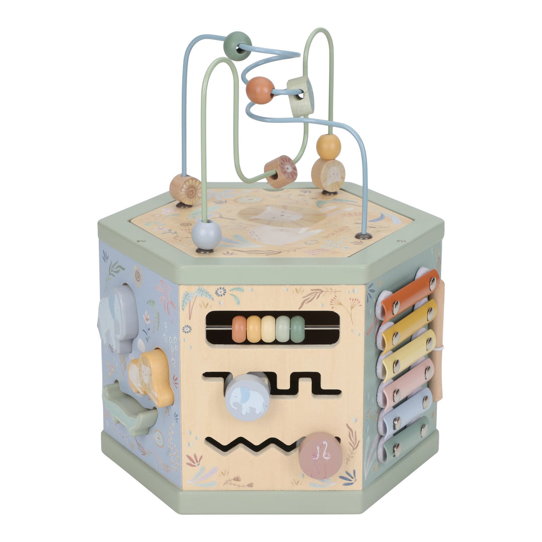 LITTLE DUTCH | 'Safari Friends' Wooden Activity Hexagon