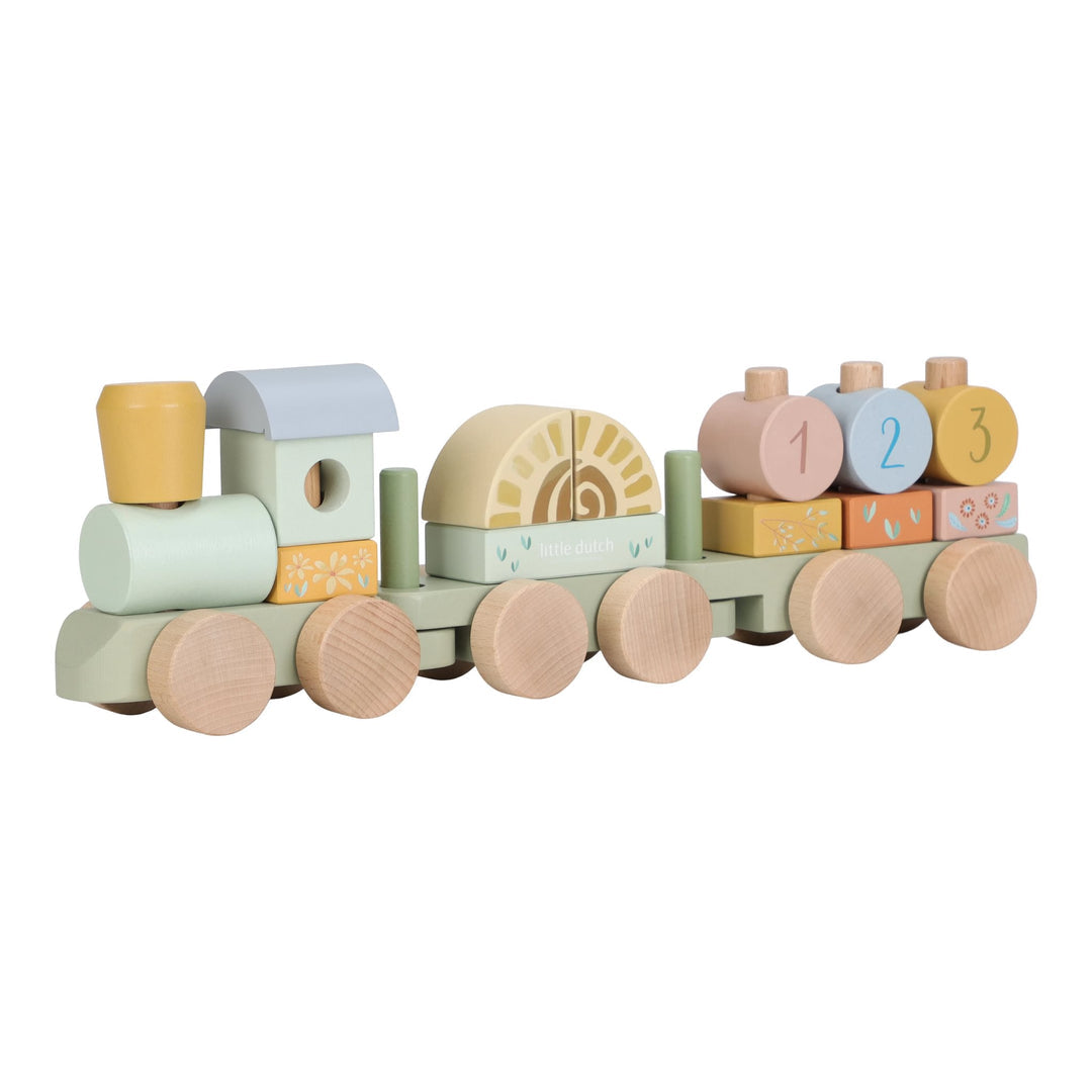 LITTLE DUTCH | 'Safari Friends' Wooden Block Train