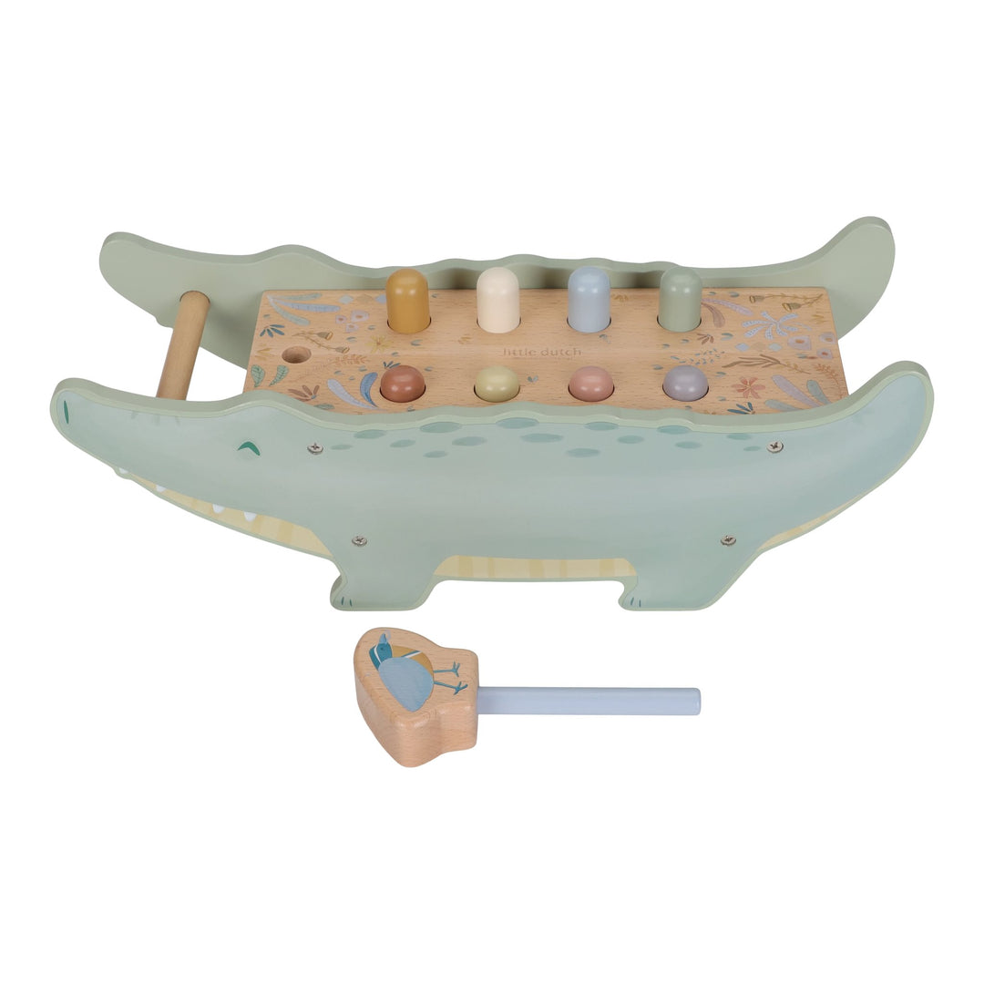 LITTLE DUTCH | 'Safari Friends' Wooden Hammer Bench