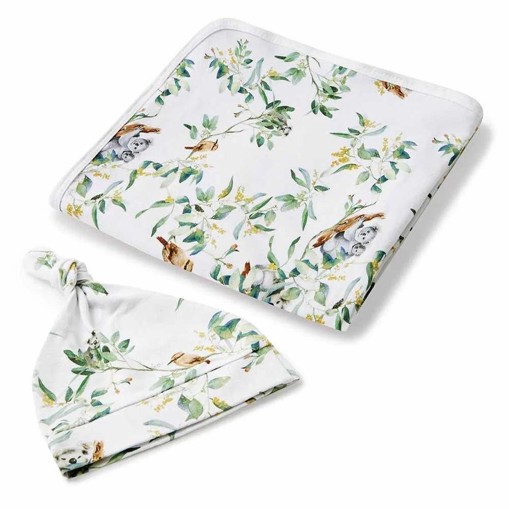 SNUGGLE HUNNY | Snuggle Swaddle & Beanie Eucalypt