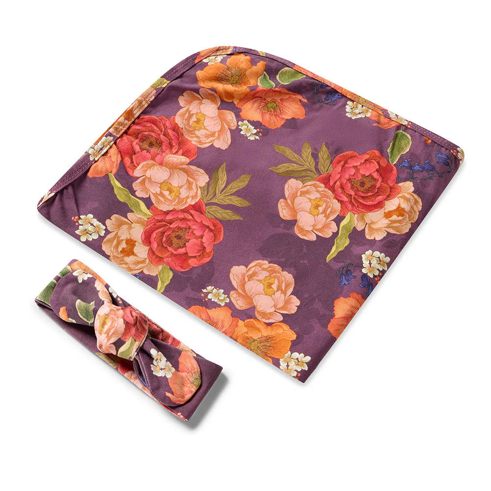 SNUGGLE HUNNY | Organic Swaddle & Topknot Set