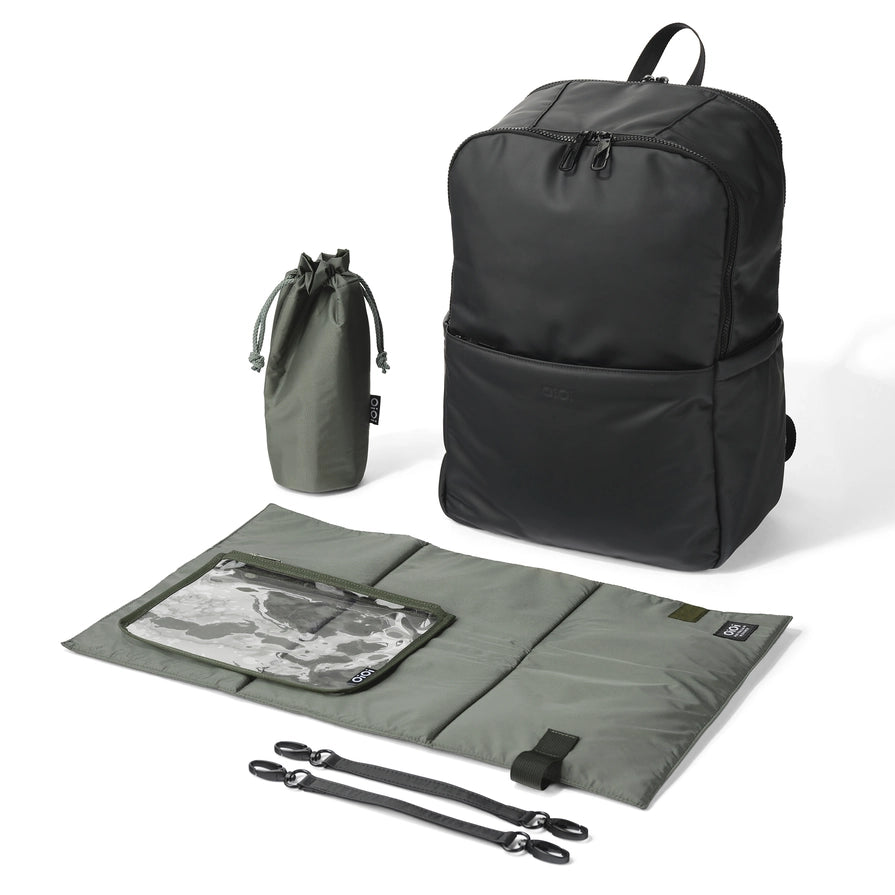 OIOI | Multitasker Nappy Backpack | Black Weatherproof