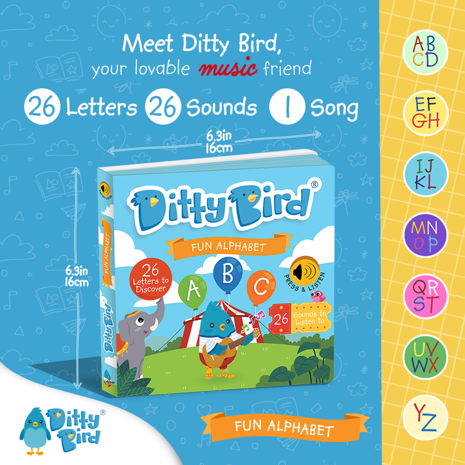 DITTY BIRD | Sound Book | ABC Fun Alphabet