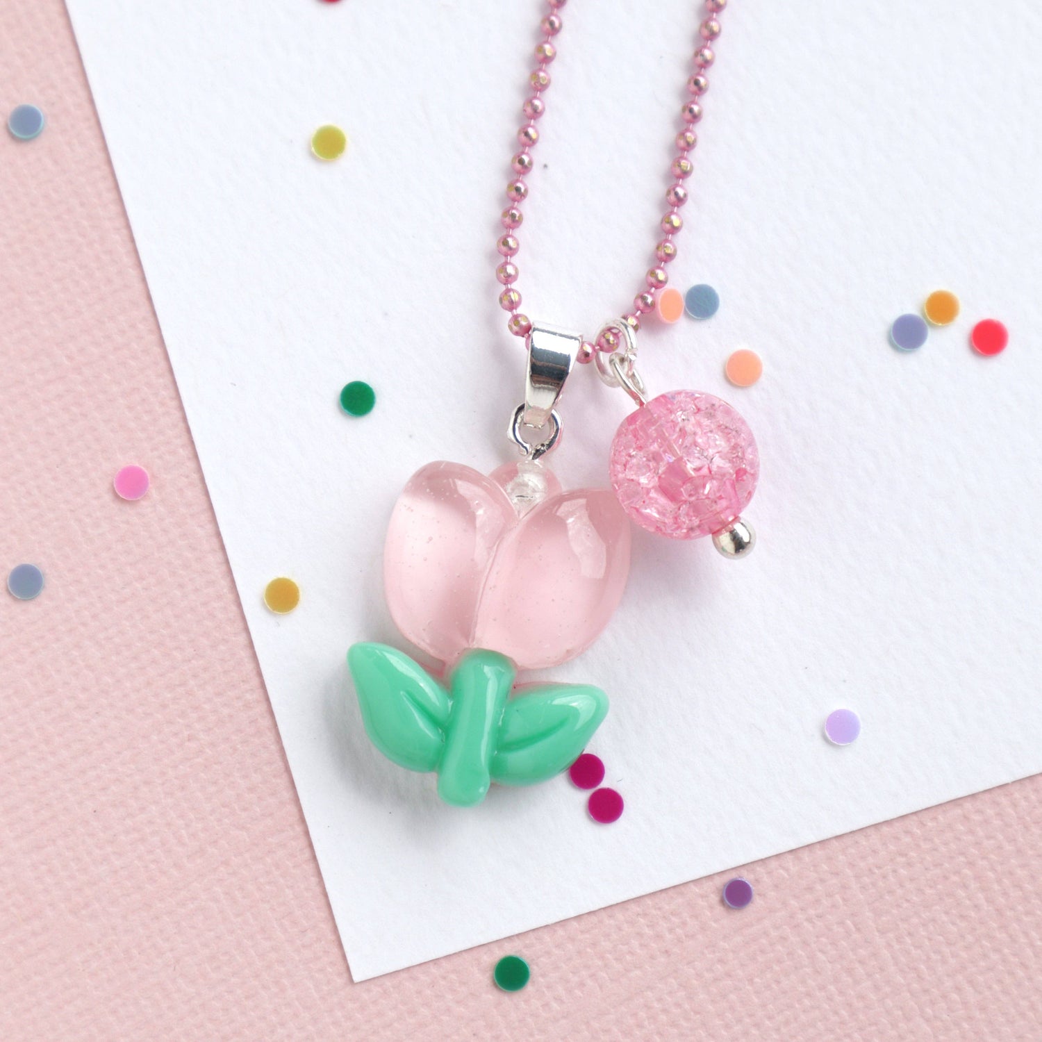 LAUREN HINKLEY | Pink Tulip Necklace