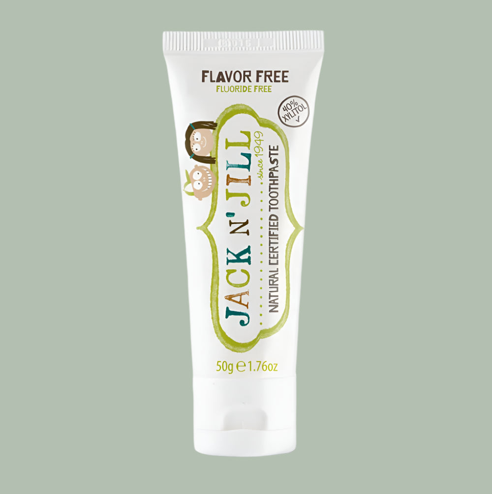 JACK N' JILL | Tooth Buddy Pack | Flavour Free Toothpaste + Silicone Finger Brush
