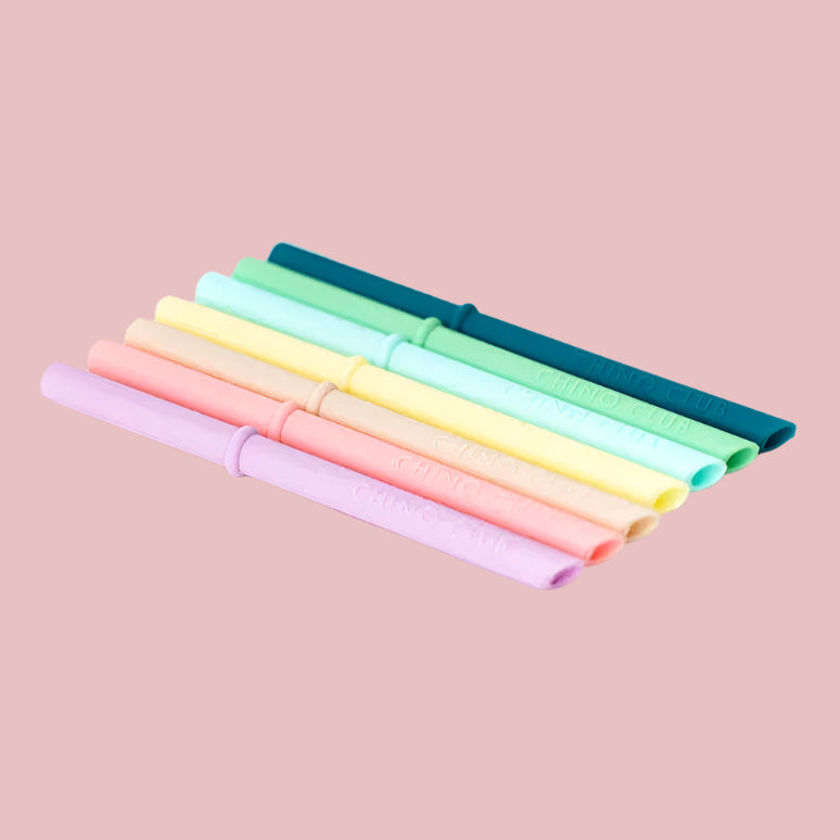 CHINO CLUB | Single Silicone Straws | Assorted