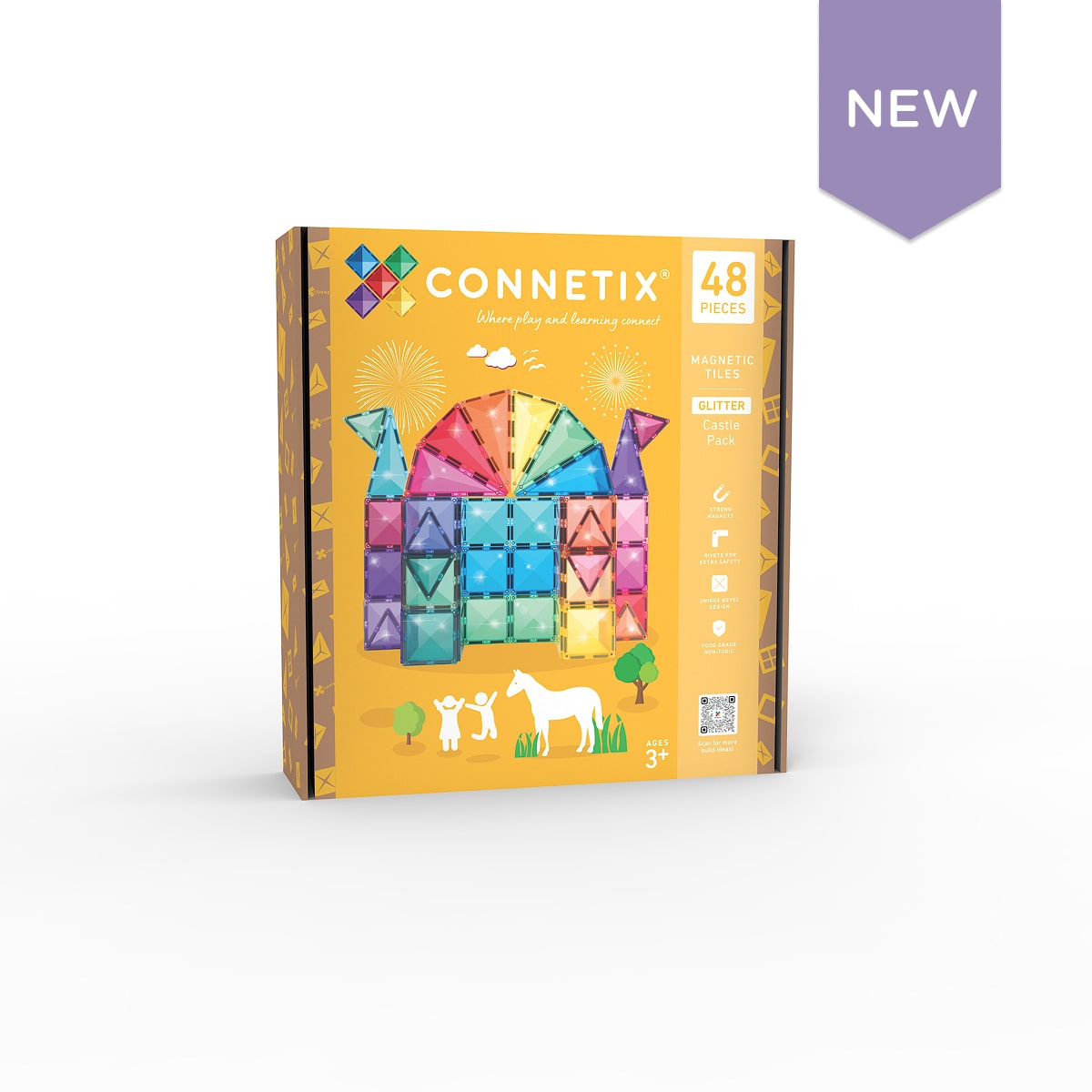 CONNETIX | Glitter Castle Pack | 48 Pieces