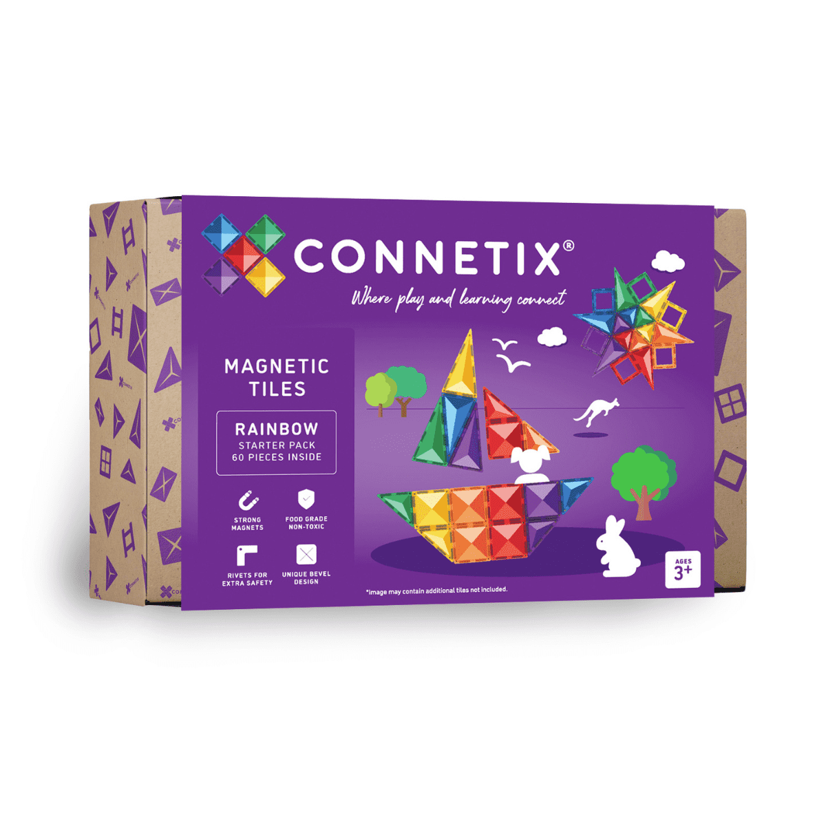 CONNETIX Tiles Rainbow Starter Pack 60pc
