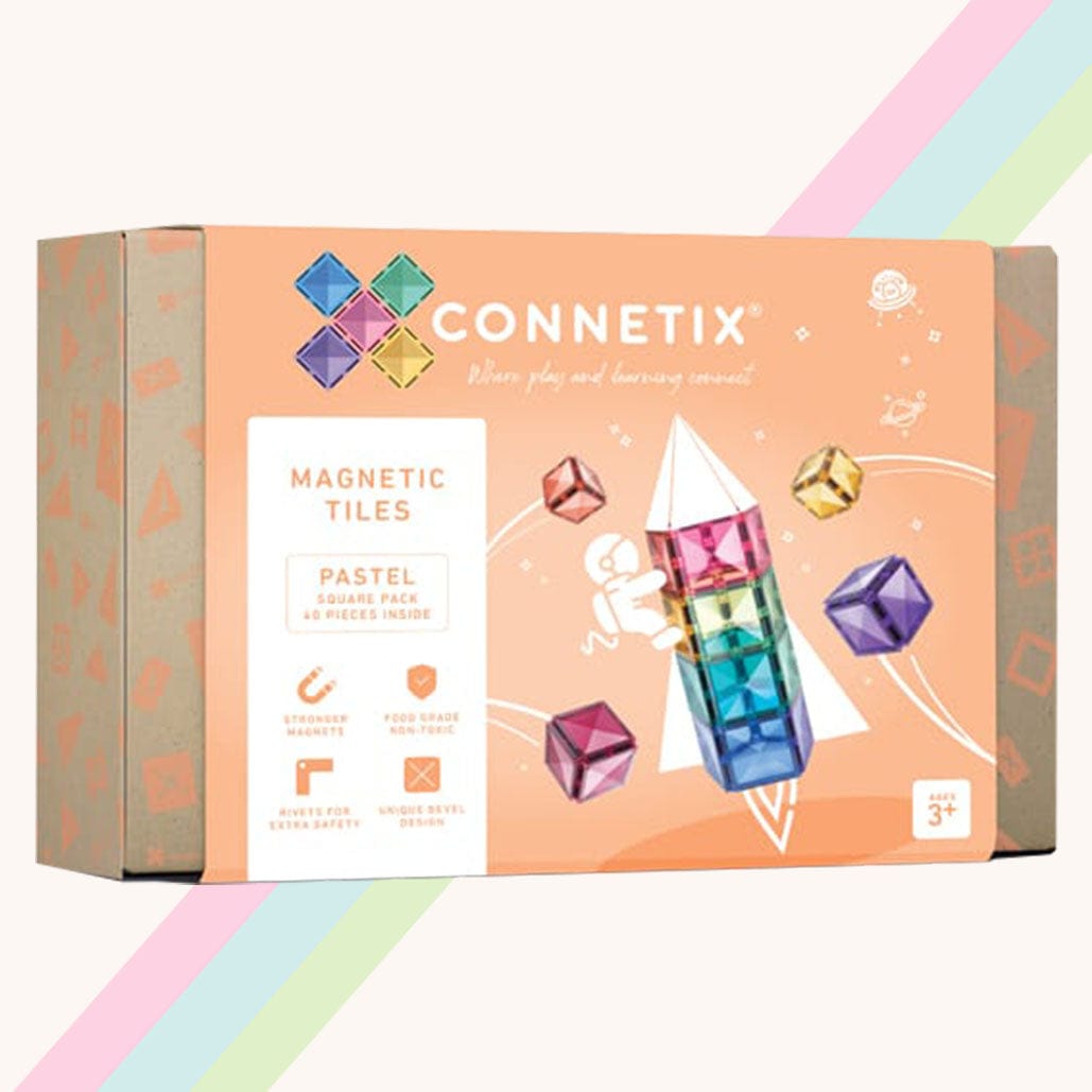 CONNETIX | Pastel Square Pack | 40 Pieces