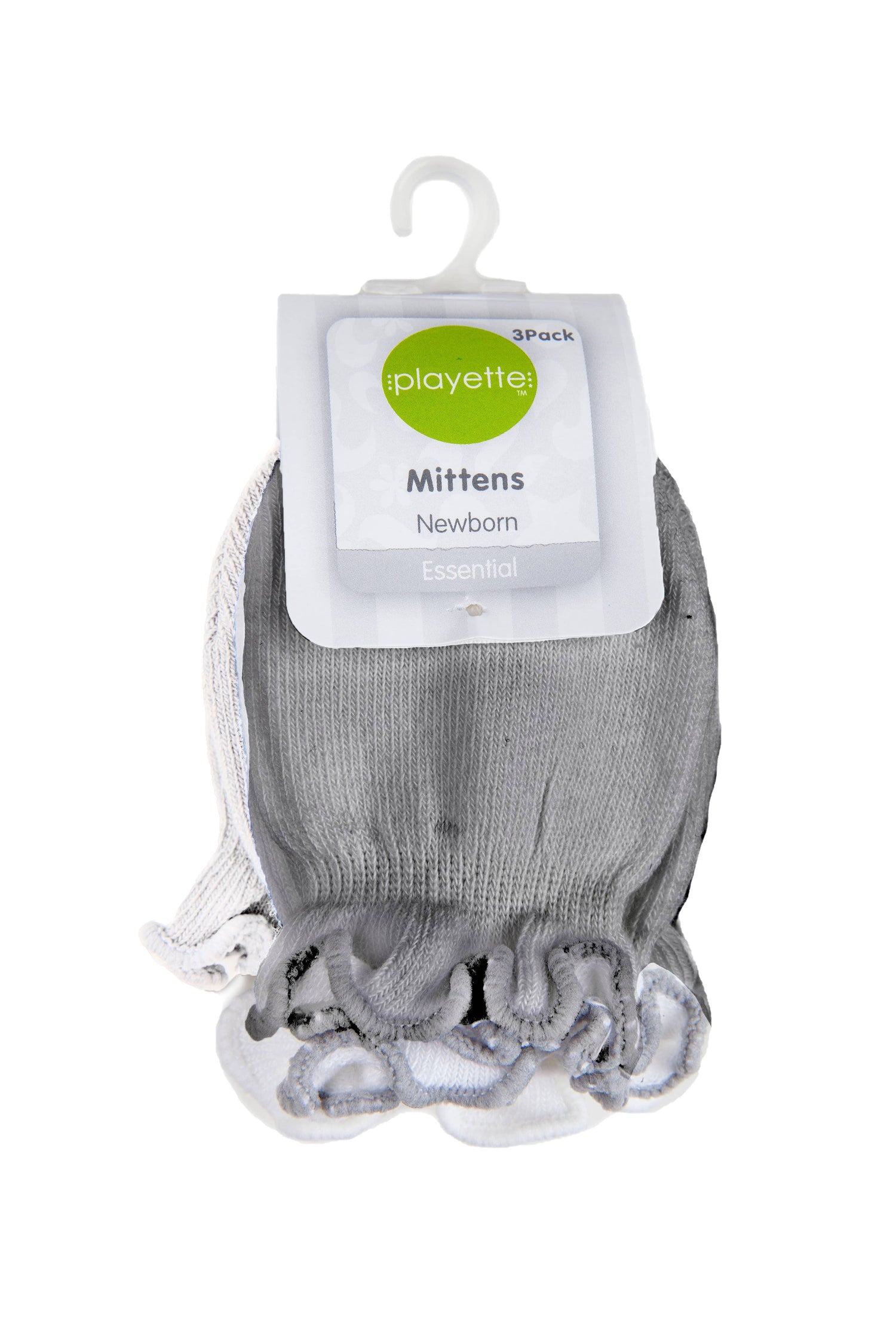 PLAYETTE | 3 Pack Newborn Essential Mittens