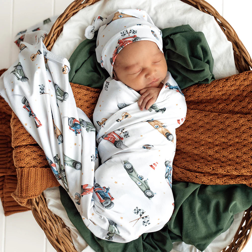 SNUGGLE HUNNY | Organic Jersey Wrap & Beanie Set