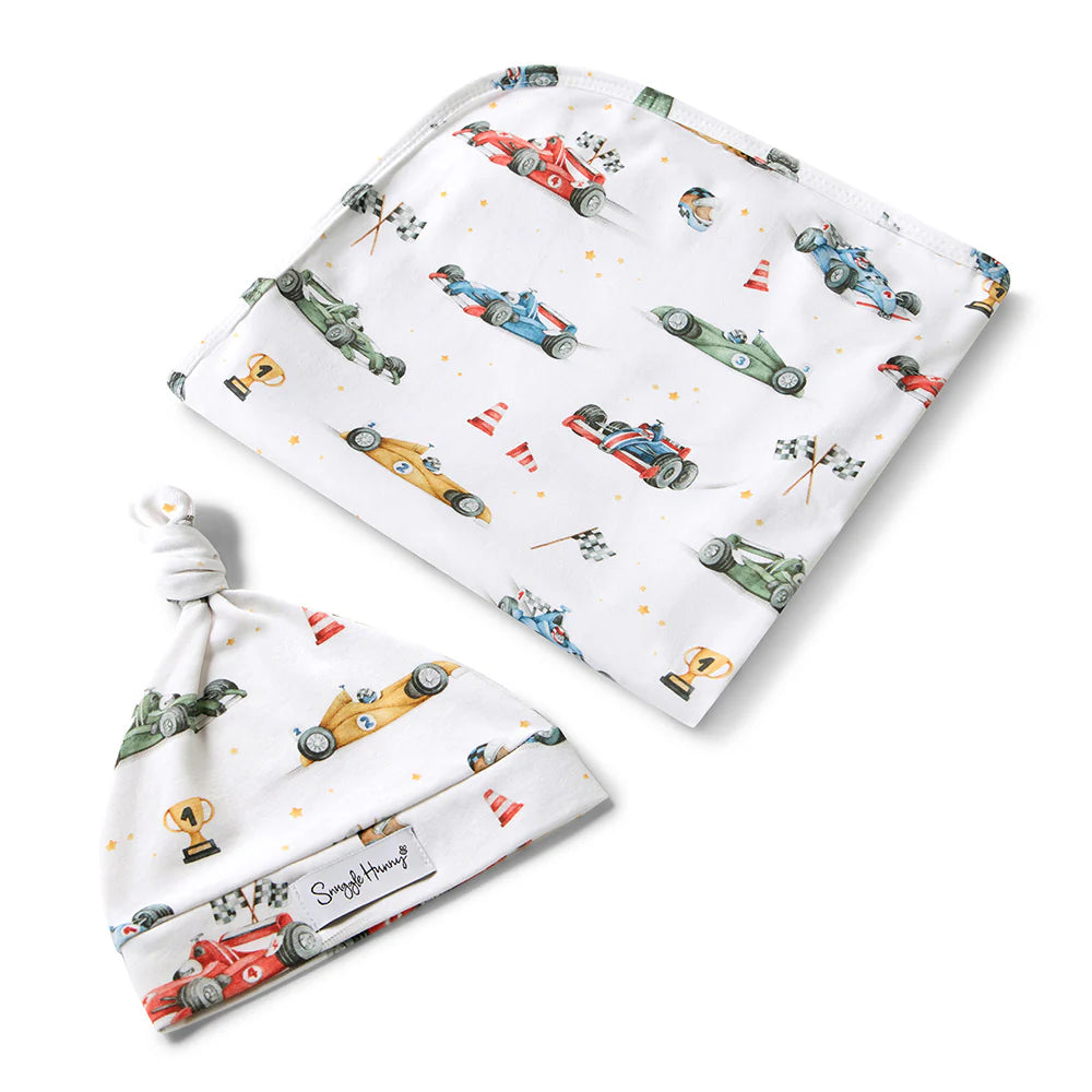 SNUGGLE HUNNY | Organic Jersey Wrap & Beanie Set