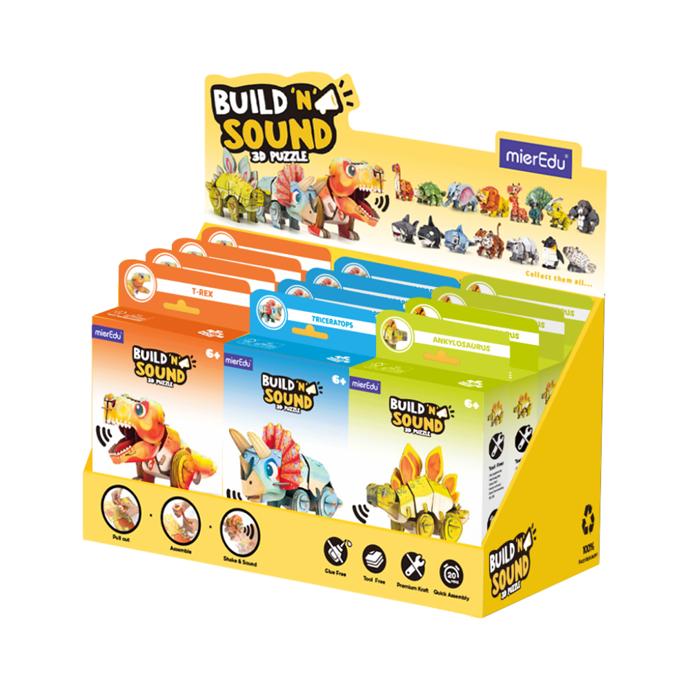 MIEREDU | Build n Sound 3D Puzzle | Dinosaurs