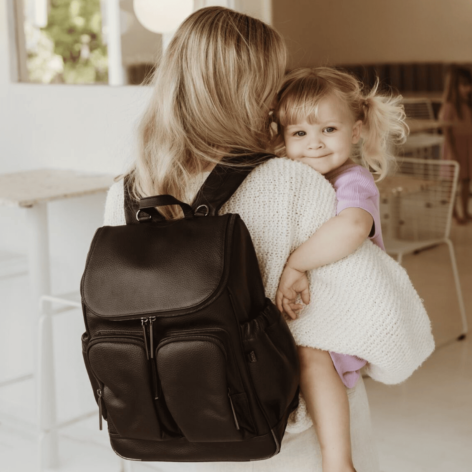 OIOI | Signature Nappy Backpack | Genuine Leather