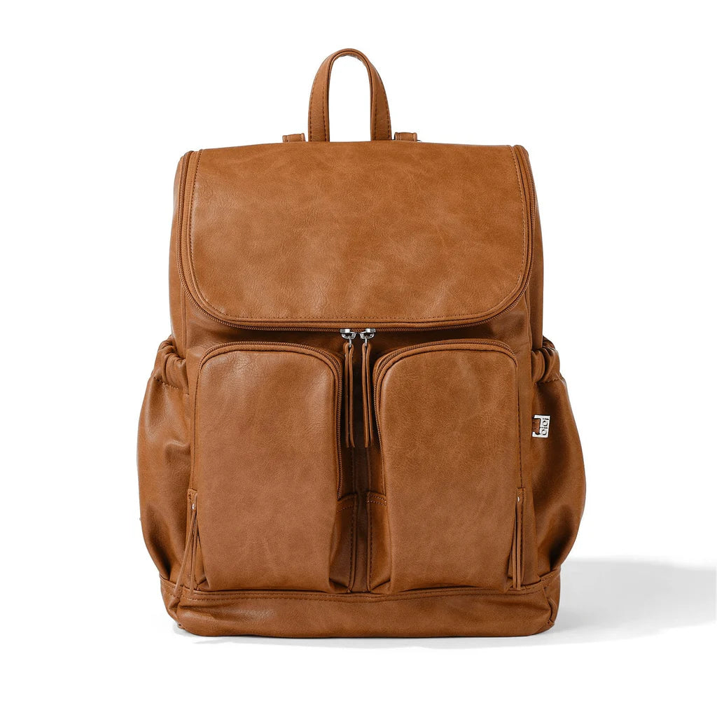 OIOI | Signature Nappy Backpack | Tan Vegan Leather