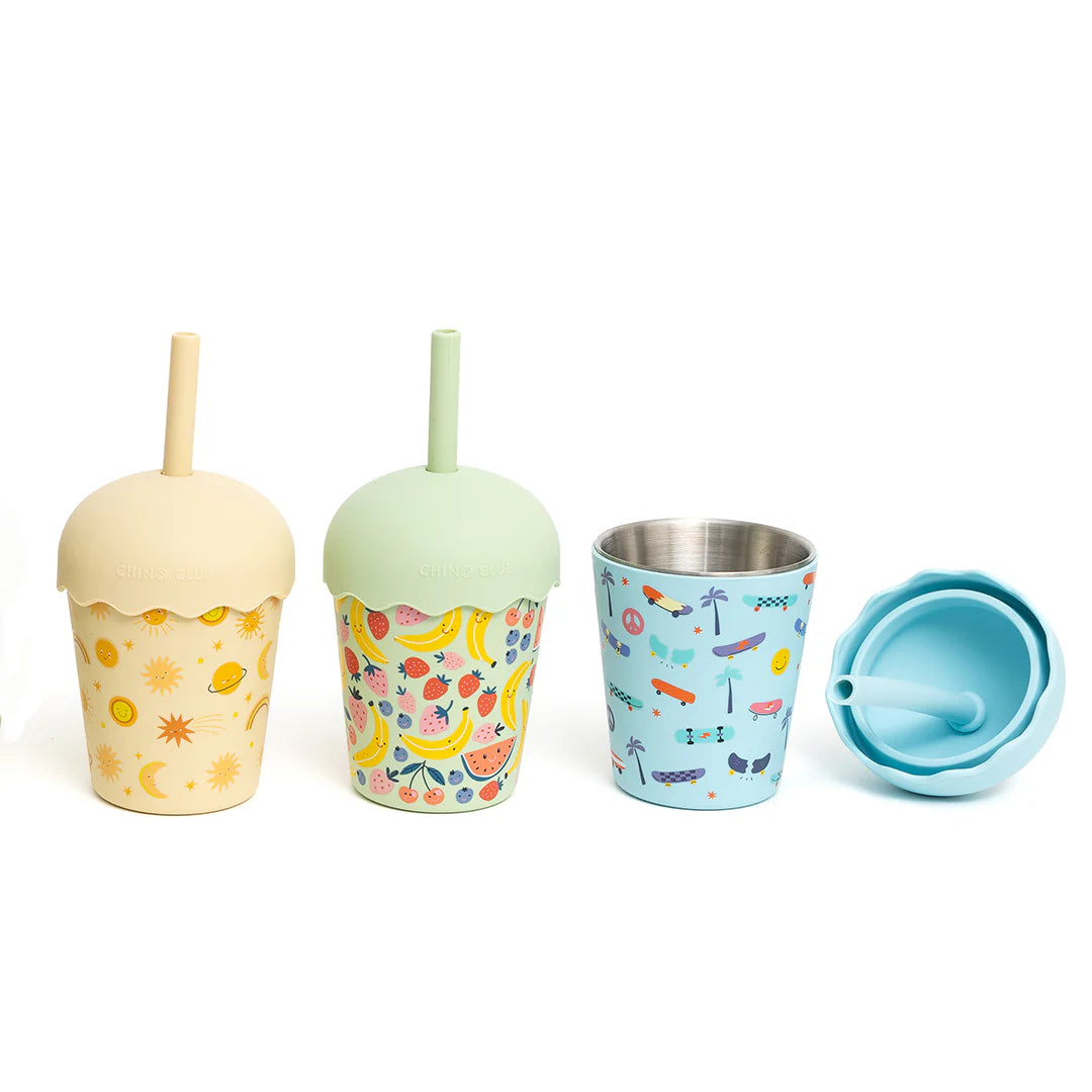 CHINO CLUB | Mini Smoothie Cup w/Straw | 6.5oz (200ml)