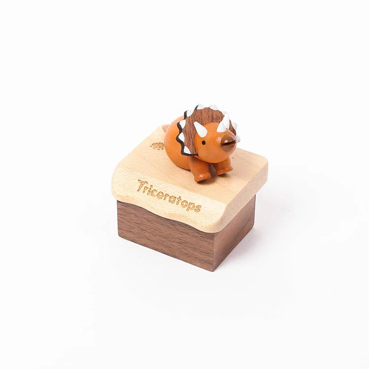 WOODERFUL LIFE | Mini Triceratops Music Box