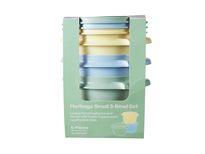 TUPPERWARE | Heritage Small Bowl Set of 3 | 600ml